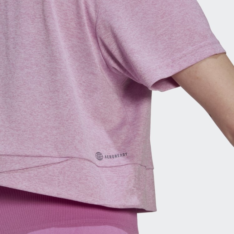 Adidas Aeroready Studio Camiseta Soltinha Lilás