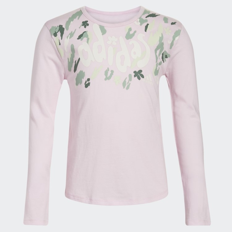 Adidas Manga Longa Gola Redonda 22 Tee Rosa