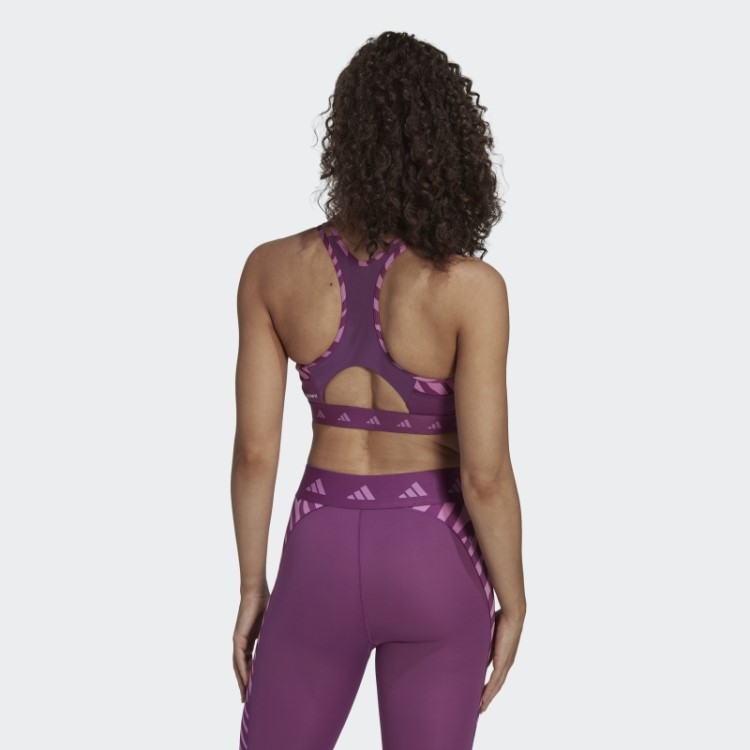 Sutiã Zebra De Suporte Médio Adidas Rich Malve Hyperglam Techfit