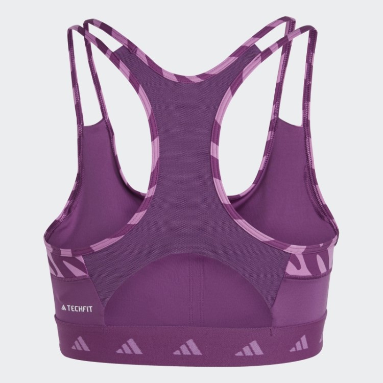 Sutiã Zebra De Suporte Médio Adidas Rich Malve Hyperglam Techfit