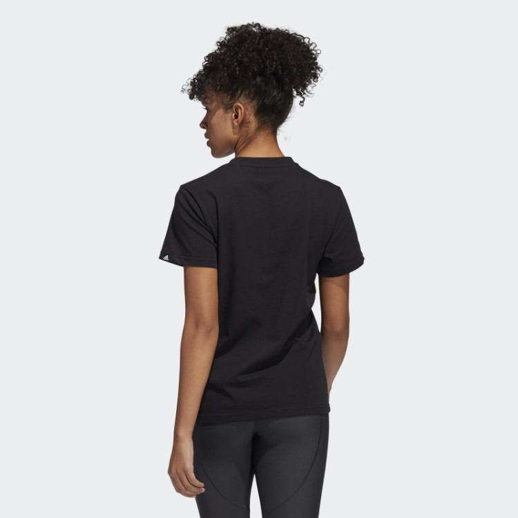 Camiseta Super-heroína Com Estampa Floral E Logo Preta Adidas