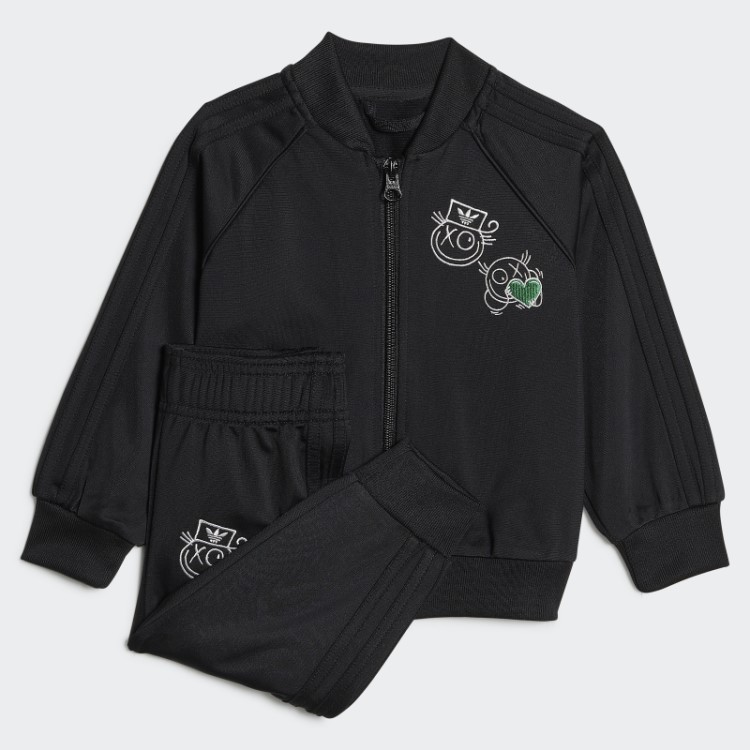 Collab Gráfico Conjunto Sst Preto Adidas