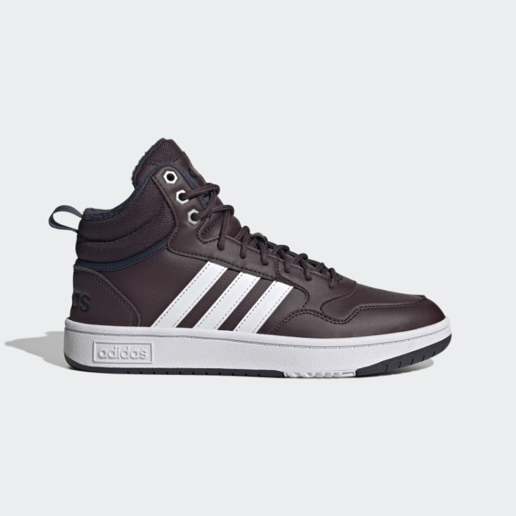 Marrom Adidas Hoops 3.0 Estilo De Vida Médio Basquete Clássico Forro De Pele Sapatos De Inverno