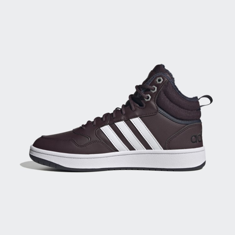 Marrom Adidas Hoops 3.0 Estilo De Vida Médio Basquete Clássico Forro De Pele Sapatos De Inverno