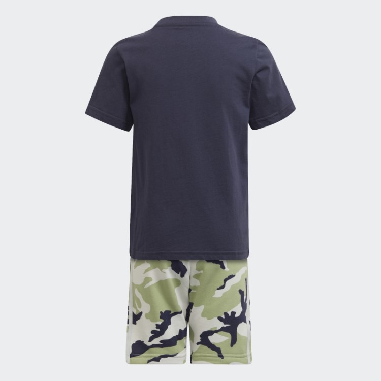 Shorts Camuflado E Camiseta Adidas Navy