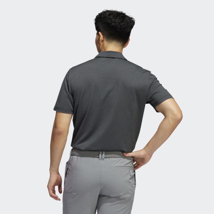 Camisa Polo Preta Adidas Com Listras Otomanas