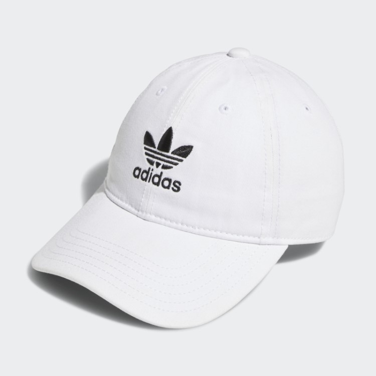 Moda De Boné Branco Relaxado Com Alça Na Parte De Trás Da Adidas