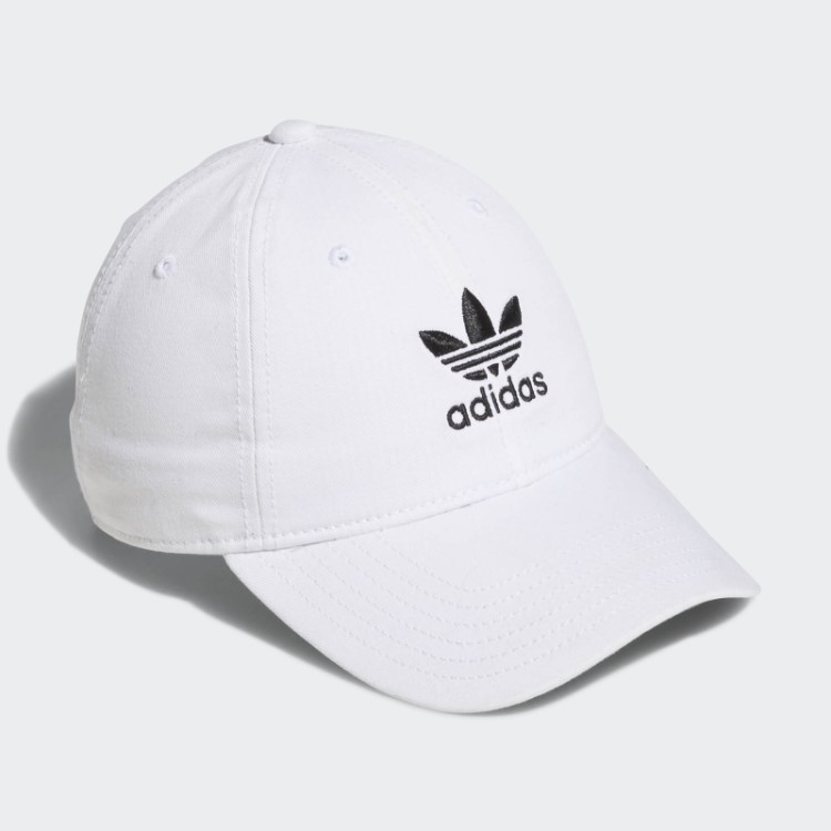 Chapéu Strapback Relaxado Branco Adidas