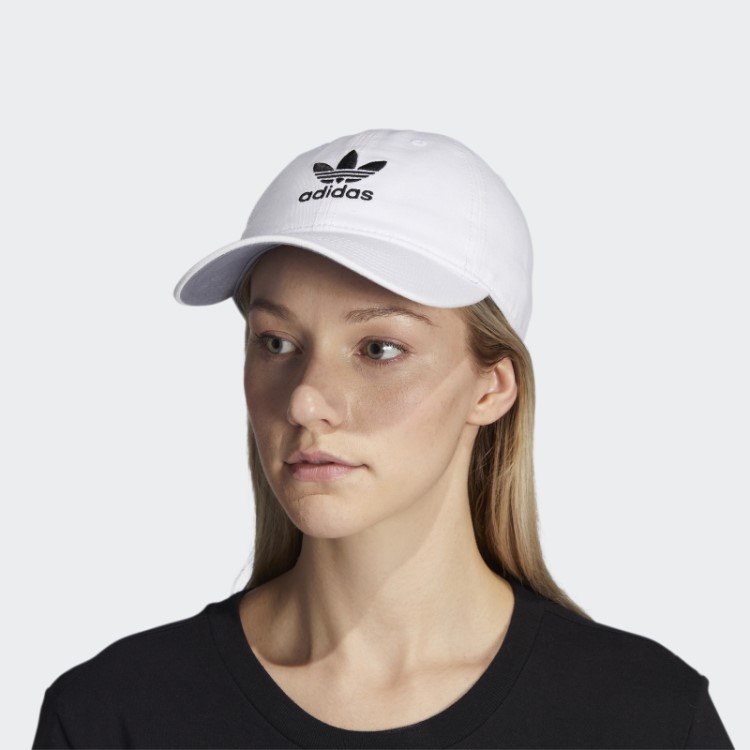 Chapéu Strapback Relaxado Branco Adidas