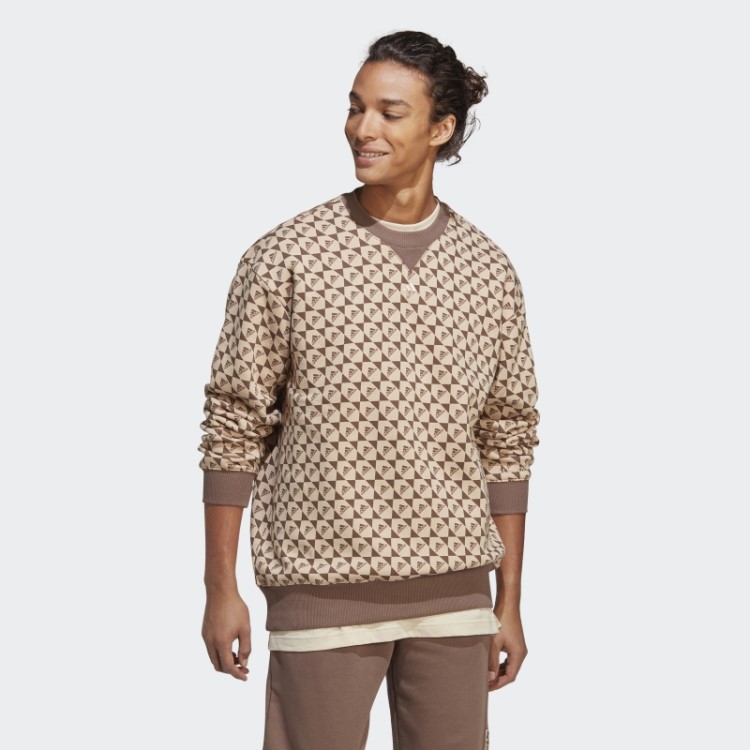 Moletom Adidas All Szn X Logomania Bege
