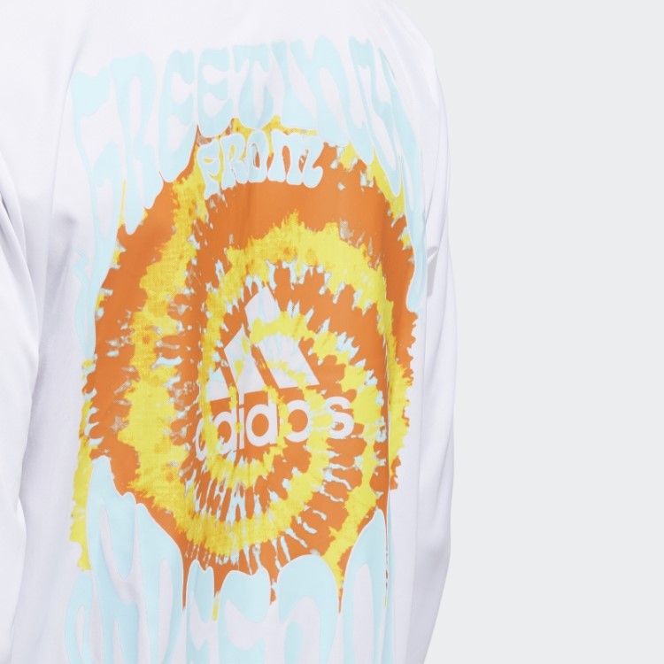 Camiseta Branca Manga Longa Com Estampa De Corrida Freedom Adidas