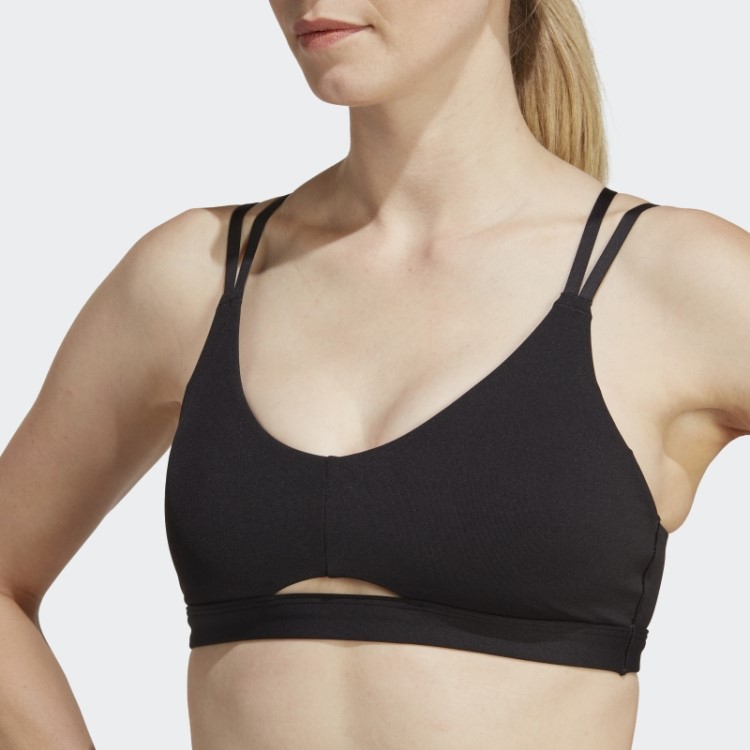 Sutiã De Luxo De Estúdio De Ioga Com Suporte De Luz Preto Adidas