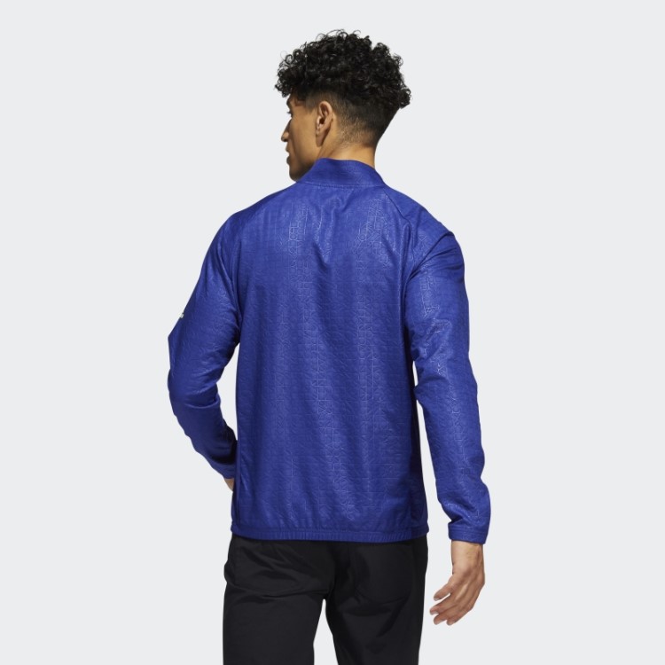 Moletom Com Zíper Em Relevo índigo Adidas