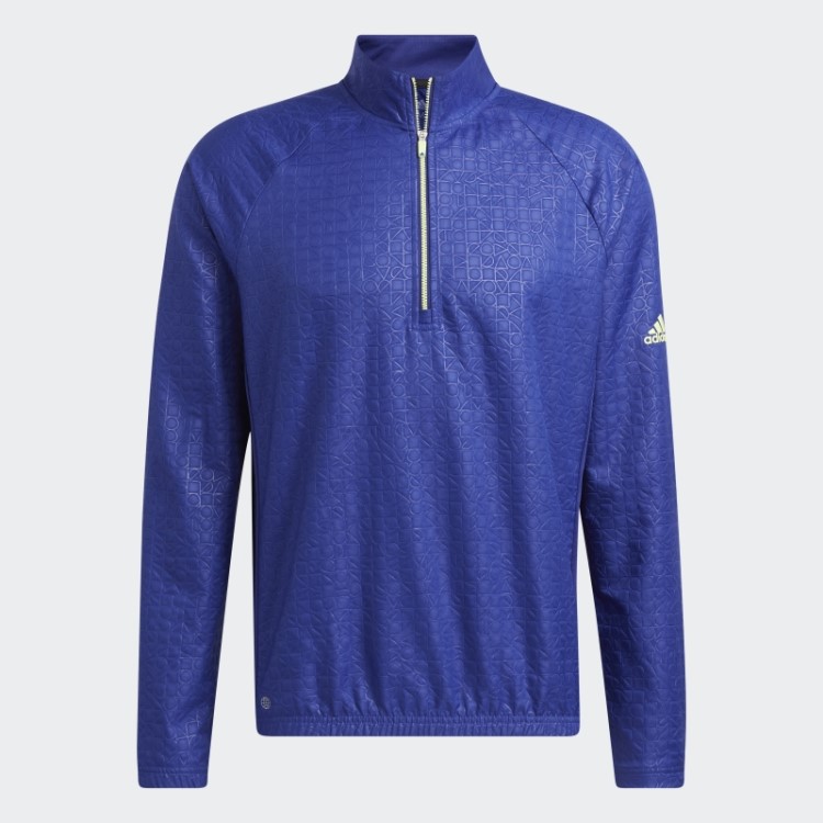 Moletom Com Zíper Em Relevo índigo Adidas