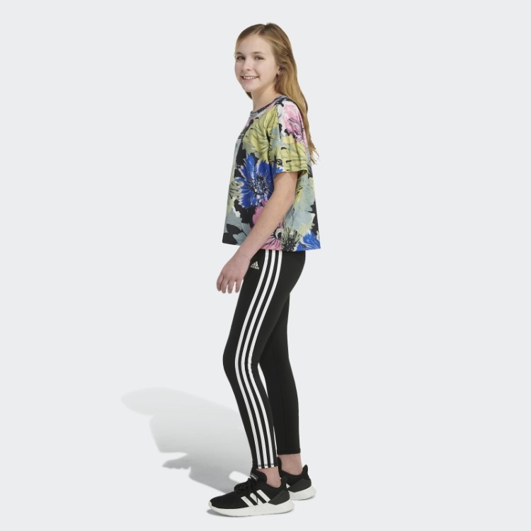 Camiseta Preta Oversized Com Estampa De Logo Adidas
