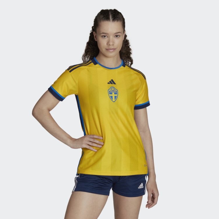 Elegante Suécia 22 Home Jersey Adidas Eqt Amarelo
