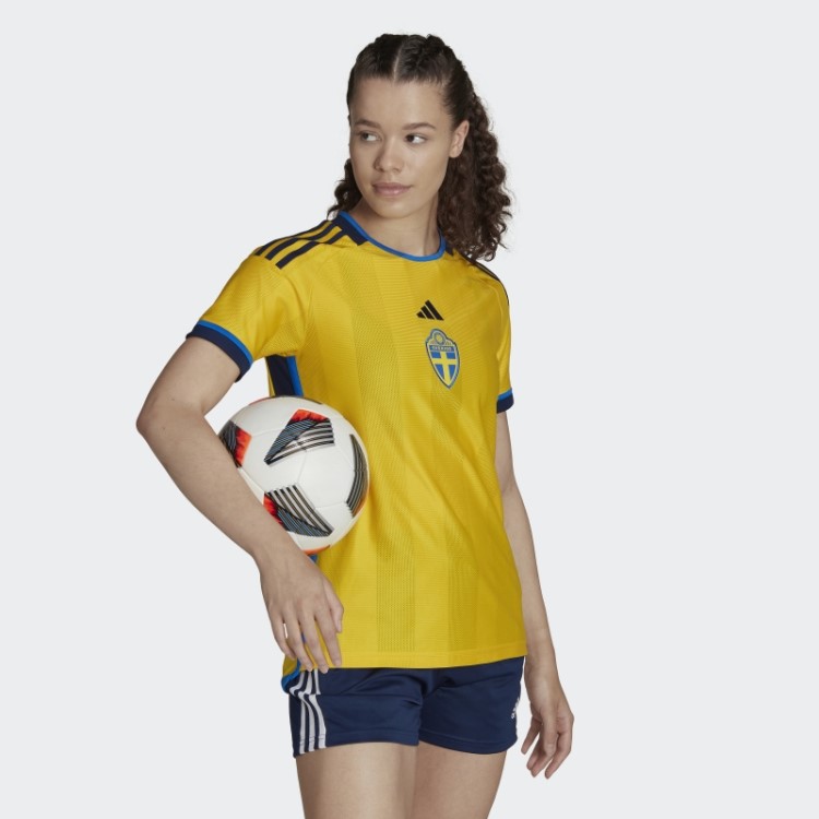 Elegante Suécia 22 Home Jersey Adidas Eqt Amarelo