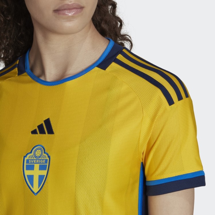 Elegante Suécia 22 Home Jersey Adidas Eqt Amarelo