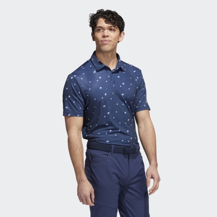 Camisa Polo Com Estampa Allover Azul Marinho Ultimate365 Adidas