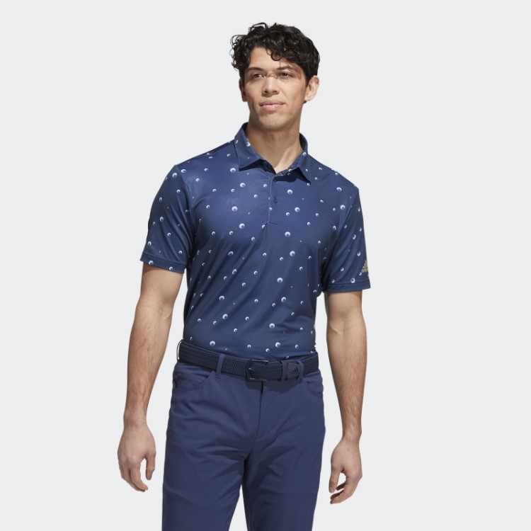 Adidas Ultimate365 Camisa Polo Com Estampa Allover Azul Marinho