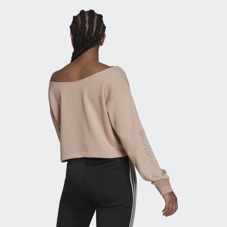 Adidas 2000 Luxe Slouchy Crew Sweatshirt Ash Pearl