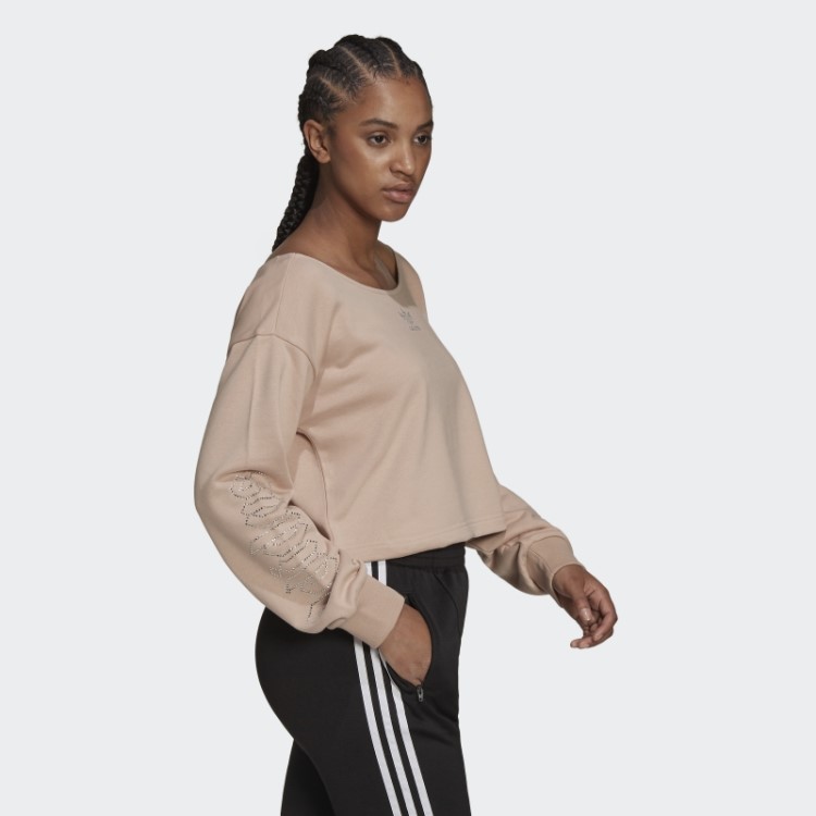 Adidas 2000 Luxe Slouchy Crew Sweatshirt Ash Pearl