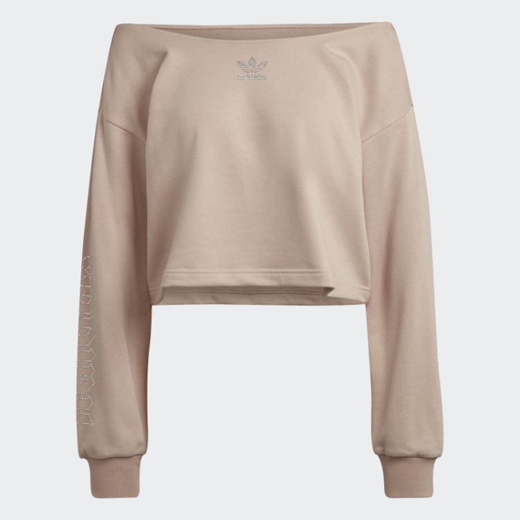 Adidas 2000 Luxe Slouchy Crew Sweatshirt Ash Pearl
