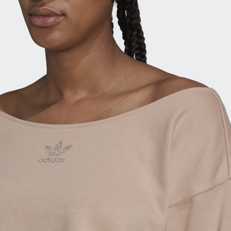 Adidas 2000 Luxe Slouchy Crew Sweatshirt Ash Pearl