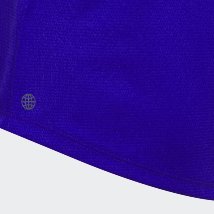 Elegante Camisa Polo Texturizada Azul Adidas
