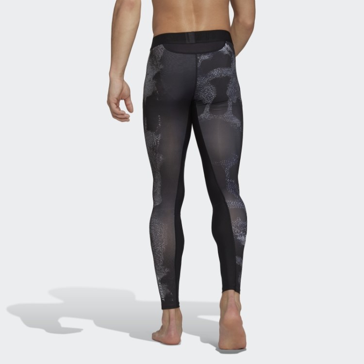 Meia-calça Longa Multicolorida Para Treino Com Estampa Allover Adidas Techfit