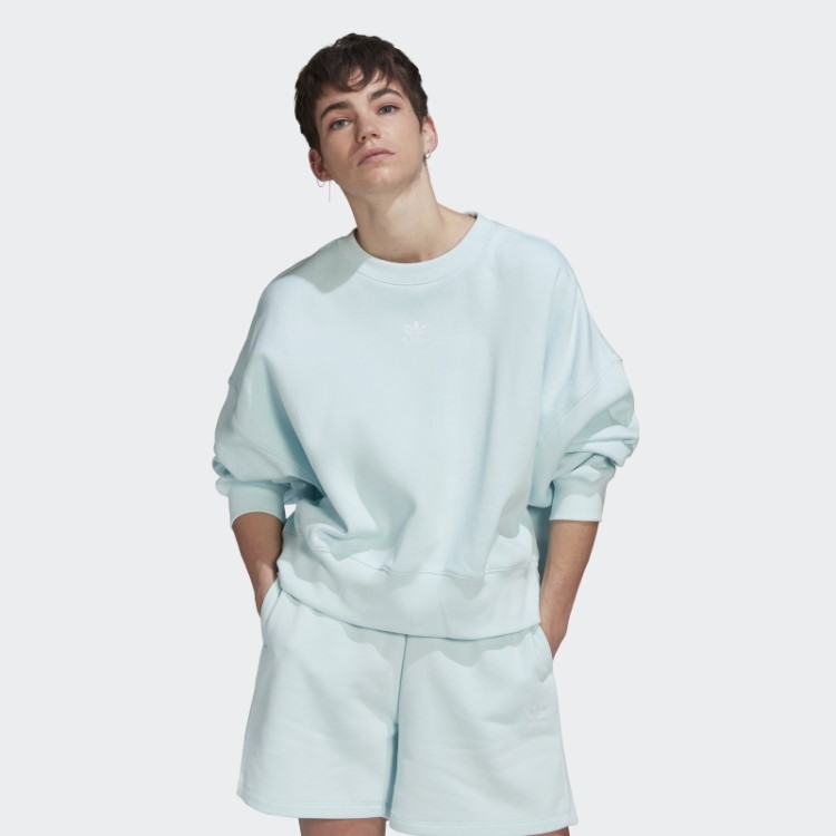 Moletom De Lã Azul Adicolor Essencial Adidas