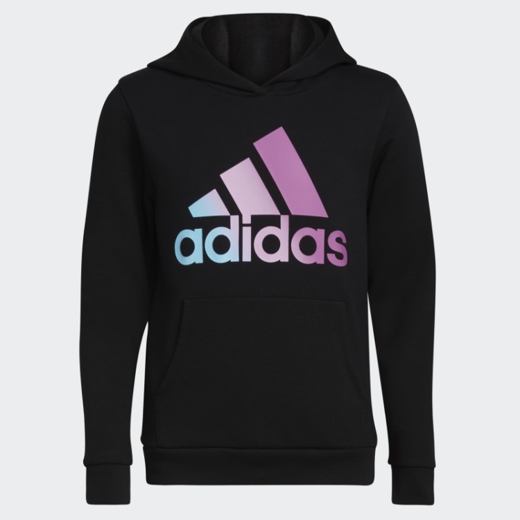 Moletom Com Capuz De Lã Gráfico Preto Adidas (tamanho Estendido)
