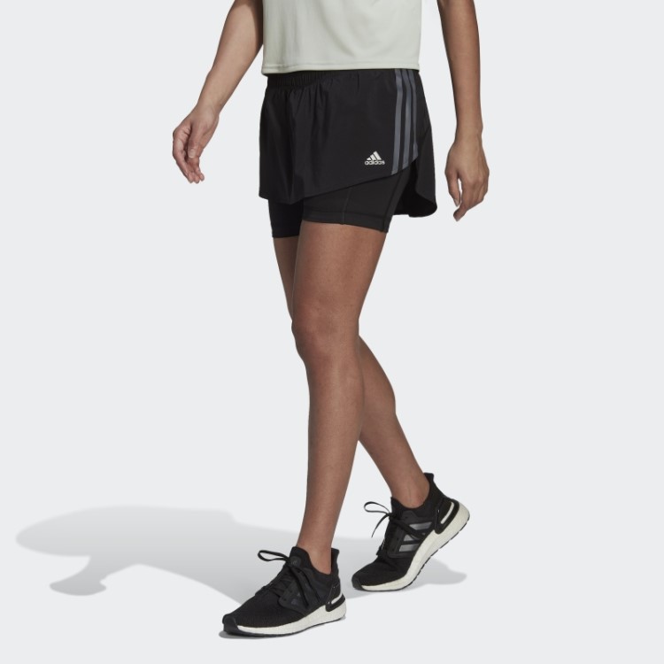 Saia De Corrida Com As 3 Riscas Preta Run Icons Da Adidas