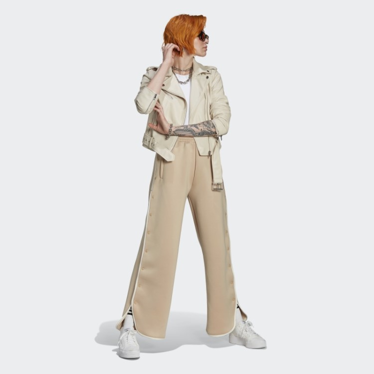 Calça Espaçadora Com Detalhes De Amarração Bege Adidas