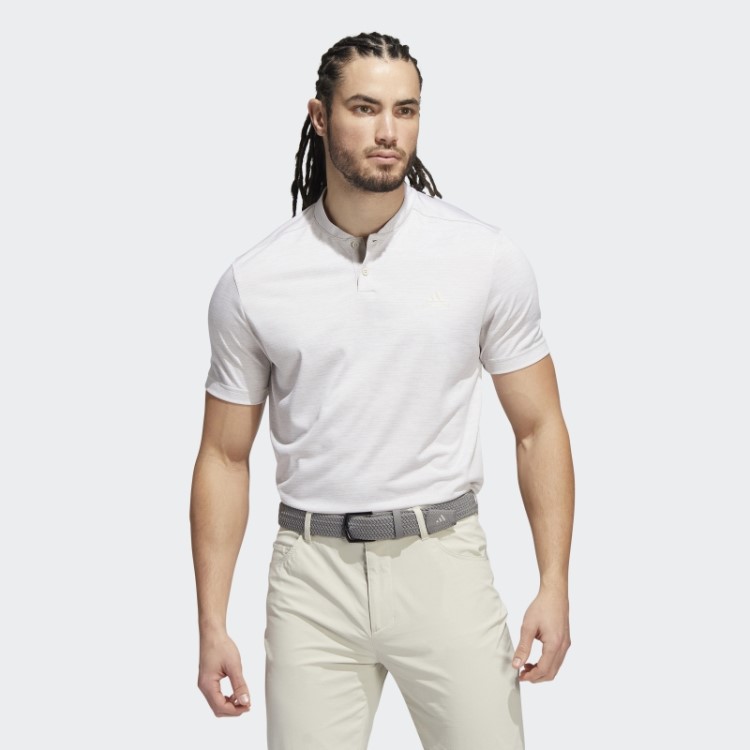 Camisa Polo Texturizada Com Listras Adidas