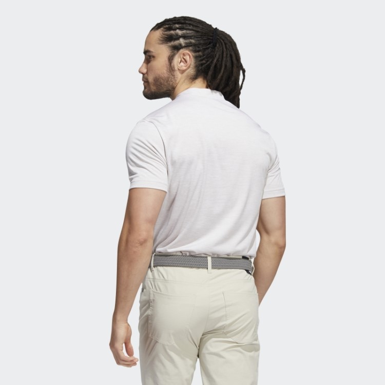Camisa Polo Texturizada Com Listras Adidas
