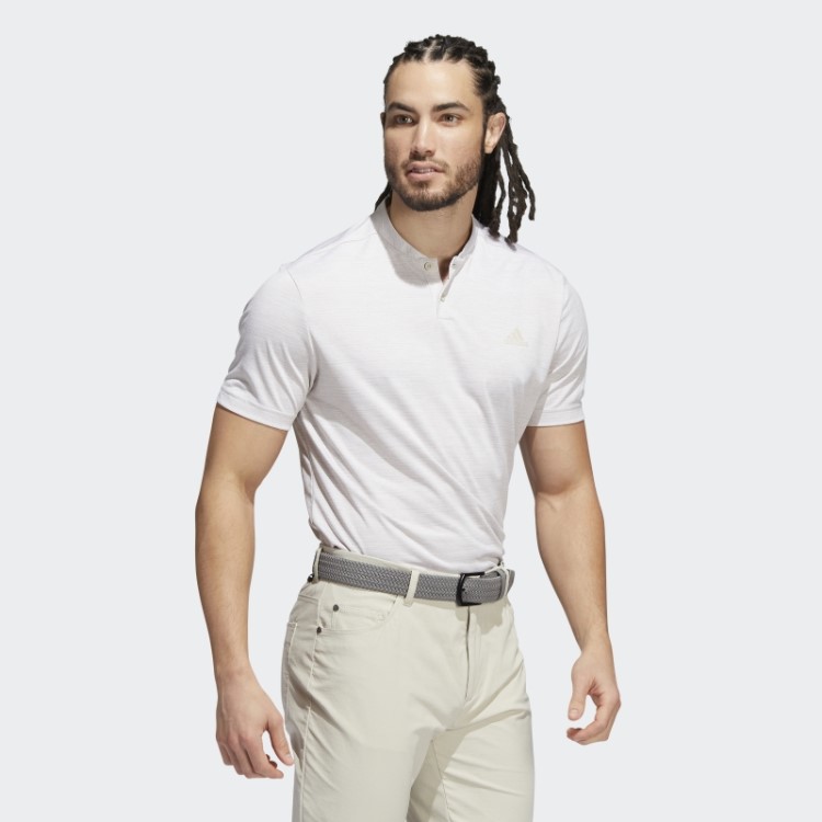 Camisa Polo Texturizada Com Listras Adidas