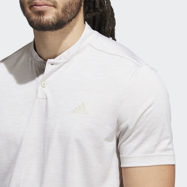 Camisa Polo Texturizada Com Listras Adidas
