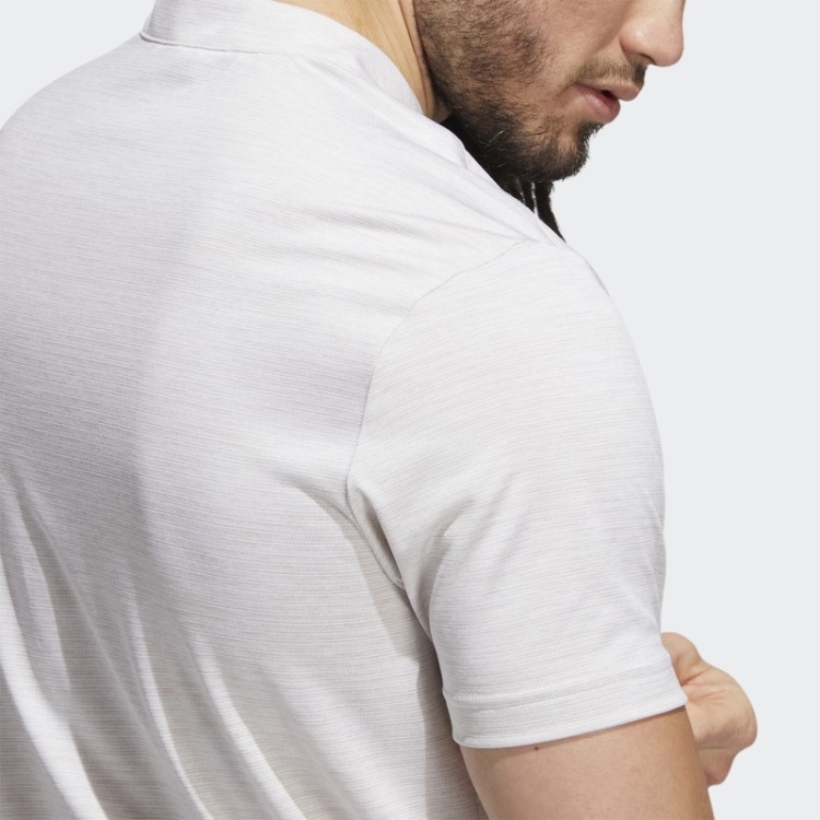 Camisa Polo Texturizada Com Listras Adidas