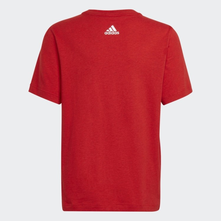 Camiseta Adidas Future Icons Com As Três Listras E Logo Vermelha Mel