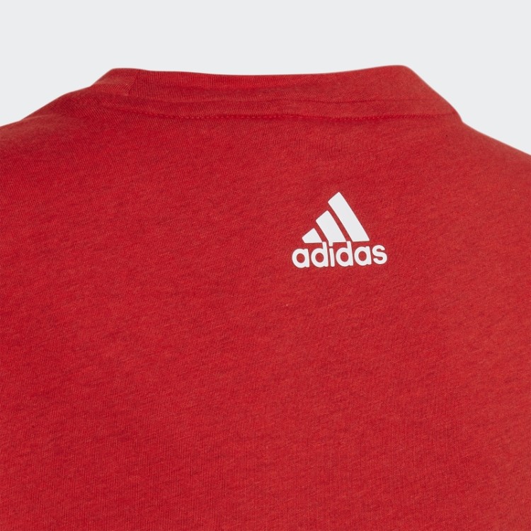 Camiseta Adidas Future Icons Com As Três Listras E Logo Vermelha Mel