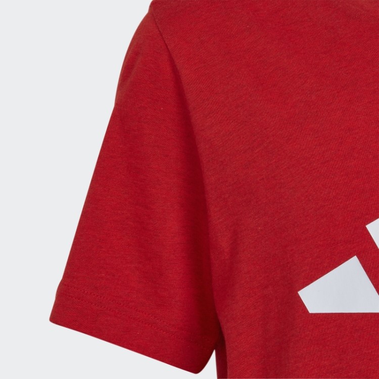 Camiseta Adidas Future Icons Com As Três Listras E Logo Vermelha Mel