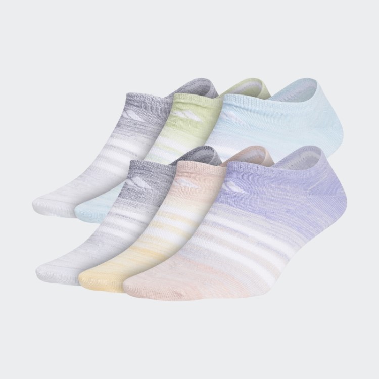 Meias Roxas Claras Superlite Multi-space-dye No-show 6 Pares Adidas