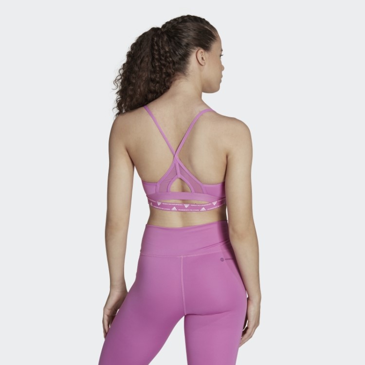 Sutiã Lilás Adidas Aeroreact Com Suporte Leve Para Treino