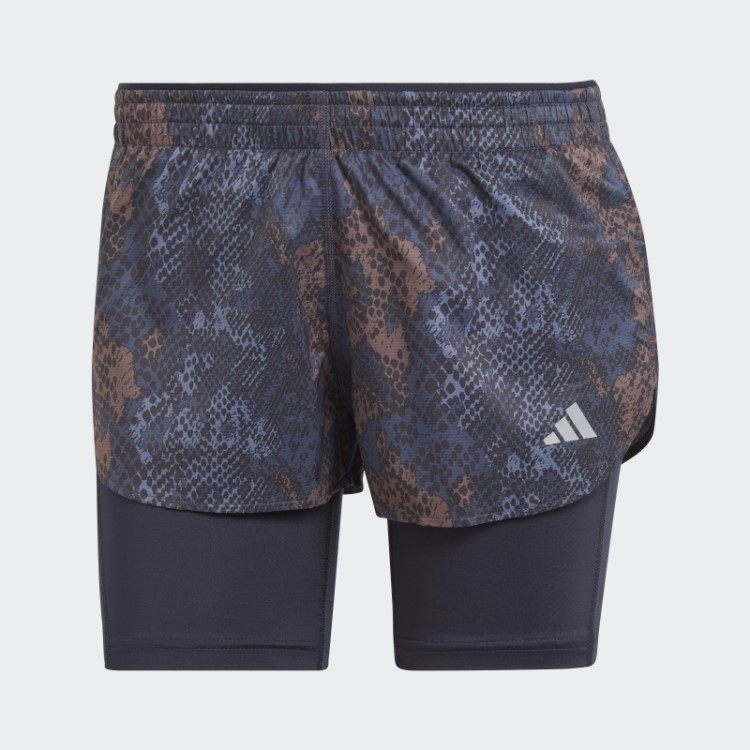 Bermuda Adidas Run Fast 2 Em 1 Preto