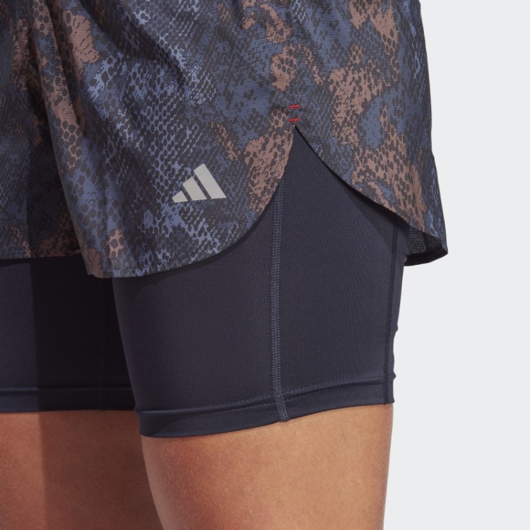 Bermuda Adidas Run Fast 2 Em 1 Preto