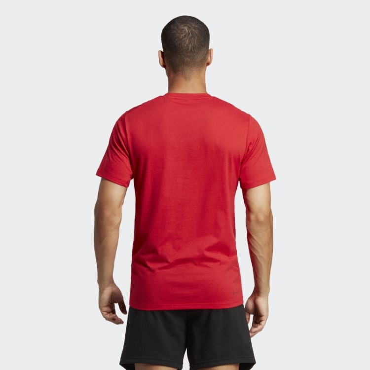 Camiseta De Treino Escarlate Adidas Train Essentials Feelready