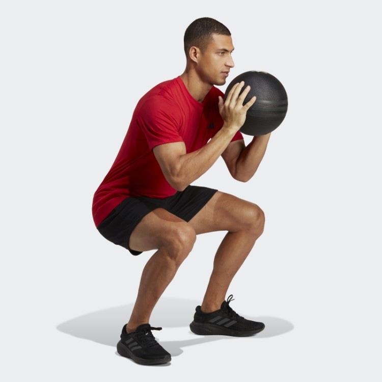 Camiseta De Treino Escarlate Adidas Train Essentials Feelready