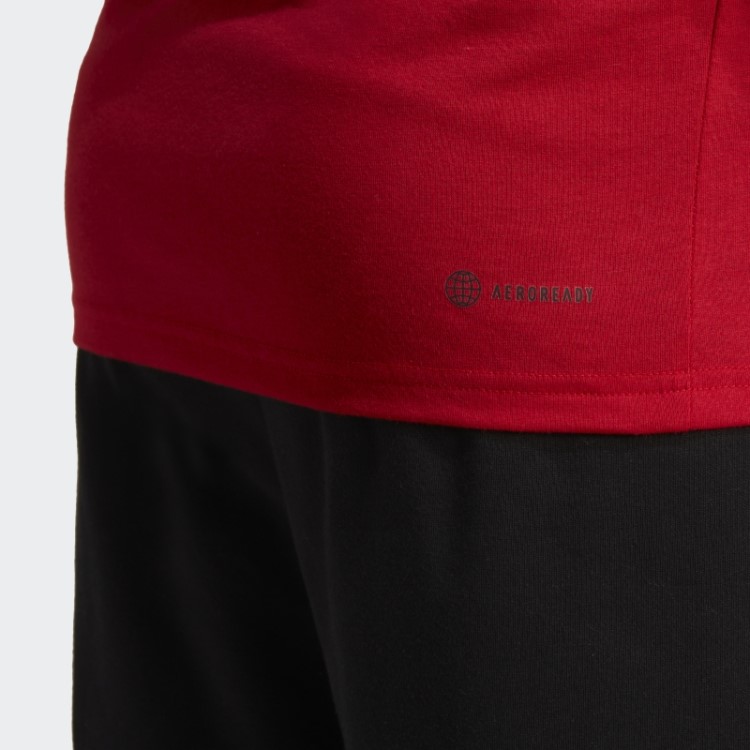 Camiseta De Treino Escarlate Adidas Train Essentials Feelready
