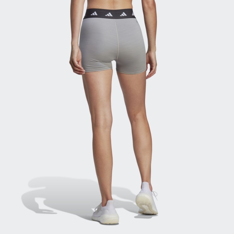 Leggings Curtas Techfit Cinza Médio Adidas
